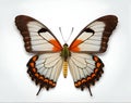 Beautiful butterfly on the white Royalty Free Stock Photo