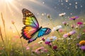 beautiful butterfly you have ever seen. Its wings should be shimmering and vibrantly colorful, like a rainbow. The wing patterns