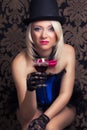 Beautiful cabaret woman Royalty Free Stock Photo