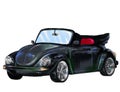 A beautiful cabriolet Volkswagen beetle illustration