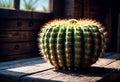 Beautiful cactus against the background of the Mexican desert, agave bush grows in the desert, Royalty Free Stock Photo