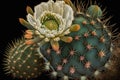 Beautiful Cactus Flowers, Generative AI.