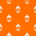 Beautiful cactus pattern vector orange