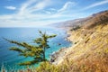 Beautiful California coastline along Pacific Coast Highway, USA Royalty Free Stock Photo