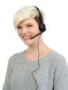 Beautiful call center woman Royalty Free Stock Photo