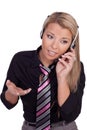 Beautiful call centre operator Royalty Free Stock Photo
