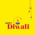 Happy Diwali Banner, Indian Hindu Festival of Lights