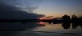 Beautiful calm summer evening at the shore of Lake Pfaeffikon