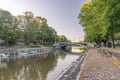 Beautiful calm view on Aura river at afternoon