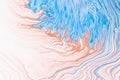 Beautiful calming background in oily blue and orange pastel colors