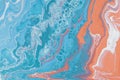 Beautiful calming background in oily blue and orange pastel colors