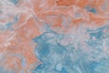 Beautiful calming background in oily blue and orange pastel colors