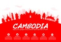 Beautiful Cambodia Travel Landmarks.