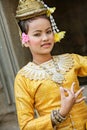 Beautiful Cambodian dancer at Ankor Wat in northern Cambodia, Asia