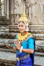 Beautiful Cambodian dancer at Ankor Wat in northern Cambodia, Asia