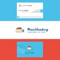Beautiful Camcoder Logo and business card. vertical Design Vector
