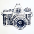 beautiful Camera clipart illustration Royalty Free Stock Photo