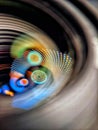Beautiful camera lens with light reflection Background pattern for design Royalty Free Stock Photo