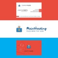 Beautiful Camera Logo and business card. vertical Design Vector