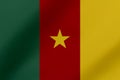 Beautiful Cameroon waving flag illustration