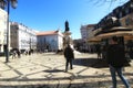 Beautiful Camoes Square on a sunny day