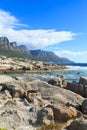 Beautiful Camps Bay Beach and Twelve Apostles Mountain Chain, Ca