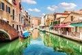 Beautiful canal in Cannaregio district of Venice, Italy
