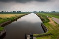 The beautiful canal in the polder