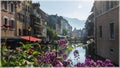 Beautiful canals of Annecy old town, France