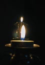 Beautiful Candle and Darkness in Siliguri India Royalty Free Stock Photo