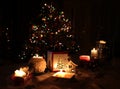 Beautiful candles are lighting up X-mas and New Year night mistery.