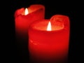 Beautiful candles shining in the darkness Royalty Free Stock Photo