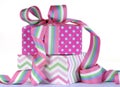 Beautiful candy color gifts Royalty Free Stock Photo