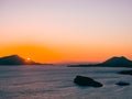 Beautiful Cape Sounion Sunset Royalty Free Stock Photo