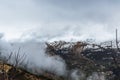 Beautiful capture of a mountain covered with snow Royalty Free Stock Photo