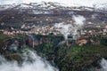 Beautiful capture of a mountain covered with snow Royalty Free Stock Photo