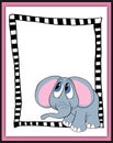 Beautiful card with cartoon elephant Royalty Free Stock Photo