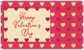 Beautiful card design of happy valentines day greeting card with little hearts and a white border around frame. Royalty Free Stock Photo