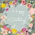 Beautiful Card with Flowers Royalty Free Stock Photo