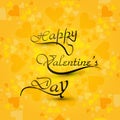Beautiful card Happy Valentines day hearts stylish
