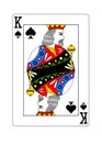 The beautiful card of the King of Spades in classic style