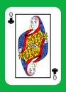 The queen of clubs Royalty Free Stock Photo