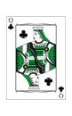 Queen of clubs Royalty Free Stock Photo