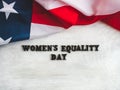 Beautiful card for Women`s Equality Day. Close-up