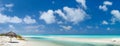 Beautiful Caribbean beach panorama Royalty Free Stock Photo