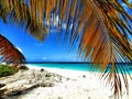 Beautiful Caribbean beach and turquoise water Royalty Free Stock Photo