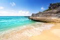 Beautiful Caribbean Sea beach in Playa del Carmen, Mexico Royalty Free Stock Photo