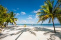 Beautiful caribbean sight with turquoise water in Caye Caulker,