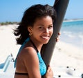 Beautiful caribbean woman smile
