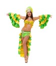 Beautiful carnival dancer dancing